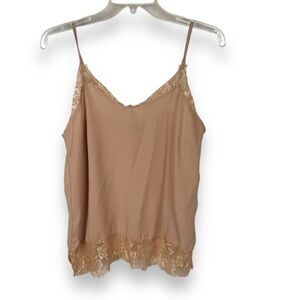Shinestar Womens Satin Lace Cami Size Medium Romantic Feminine‎ Coquette Y2K